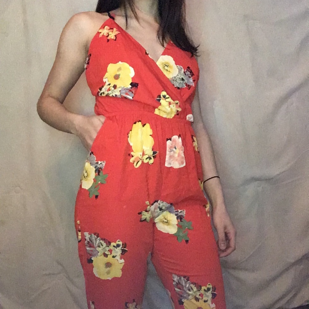 Floral design romper